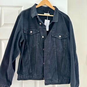 Oversized Black Denim Jacket